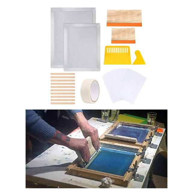 Máquina de Impressão de Tela Artesanal Completa com 27 Peças para Decoração DIY e Personalização de T-Shirts