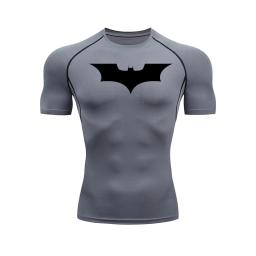 Camisas de compressão atlética masculina, secagem rápida, protetor de pele respirável, tops apertados, verão - Image 3