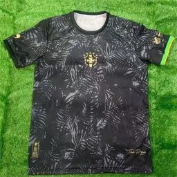 Camisolas de futebol brasileiro popular, Edição Especial, Roupas de treinamento, Casual Camisolas de futebol preto, Top único, versão Fan, Jers masculino - Image 3