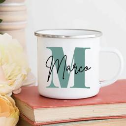 Caneca personalizada inicial com nome xícara de café festa de despedida de solteira melhor homem copos de dama de honra presente de aniversário de casamento para homens e mulheres - Image 6