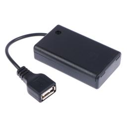 Suporte de bateria portátil Mini AA AAA, Storage Box Case, fonte de alimentação USB, caixa de bateria para 5050, 3528, 2835, LED Strip Light, 1Pc - Image 3