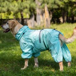 Casaco impermeável para cães grandes, Capa de chuva para cães, Casaco respirável macio, À prova de neve, Windproof, Pet Safety, Casaco com pernas ao ar livre - Image 1