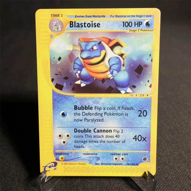 Coleção Exclusiva de Cartas Holográficas Pokémon E-Card: Mewtwo, Dragonite, Blastoise, Ninetales, Typhlosion e Charizard em Evolução