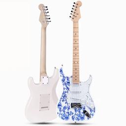 HUASHENG-Guitarra Elétrica Estilo Chinês para Adultos e Crianças, Basswood Iniciante, 6 Cordas, OEM, ODM, 39" - Image 3
