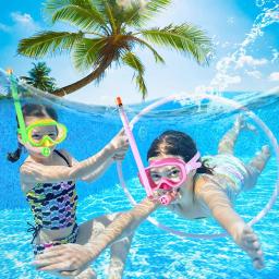 Conjunto De Snorkel Para Crianças, Máscaras De Mergulho, Óculos De Natação, Óculos, Snorkel Seco, Equipamento De Tubo, Kits De Engrenagem De Mergulho - Image 2