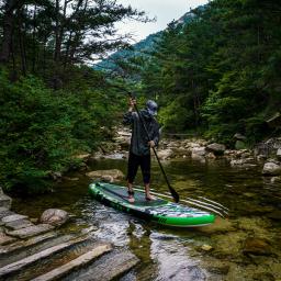 Universal Inflável Camo Paddle Board, Pé SUP, Pé De Esqui Aquático, Prancha De Surf - Image 3