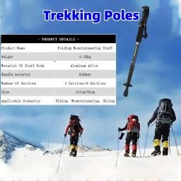 Absorção de choque Foldable Trekking Poles, Ultraleve Caminhada Pole, Adequado para Camping ao ar livre, Montanhismo Mochila e Viagem - Image 2