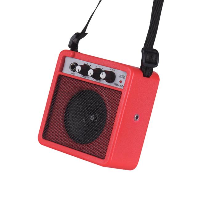 Mini amplificador e alto-falante de 5W com entradas de 3.5mm e 6.35mm e ajuste de volume para som de qualidade
