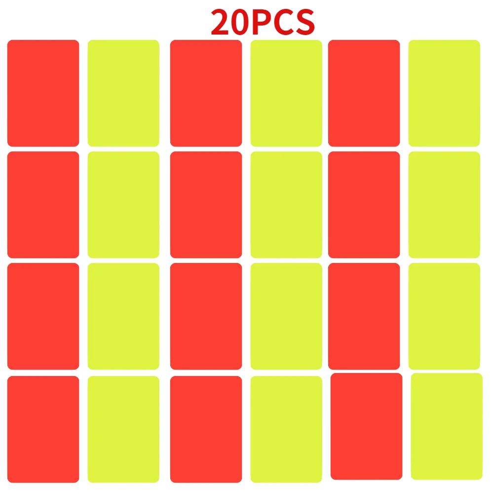 100 pçs pvc árbitro de futebol cartão amarelo vermelho profissional jogo de futebol ferramenta de treinamento aviso e cartões de ejeção suprimentos de futebol - Image 1