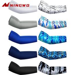 Braço de proteção solar mangas para esportes, compressão, atlético, basquete, corrida, ciclismo, 1 par - Image 1