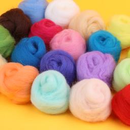 Fenrry-Fibra de lã macia, Artesanato DIY, Materiais de feltragem de agulhas, Ferramenta para iniciantes, 48 cores, 5g, 10g, 20g, 50g - Image 4