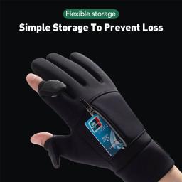 Luvas impermeáveis para homens e mulheres, luvas de pesca, à prova de vento, fotografia, quente, peixe proteção, flip 2 dedo, inverno - Image 3
