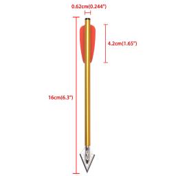 Flechas de Besta para Tiro ao Ar Livre e Caça, Material de Alumínio, Pena de Plástico, Flecha Fixa, 50-80 LBS, 6.3in, 12PCs - Image 5