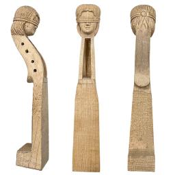 Nível mestre mão-esculpida 4/4 violino cabeça pescoço 4/5 cordas, importado maple escultura homem velho/cavalo/dragão/mulher cabeça, partes de violino - Image 6