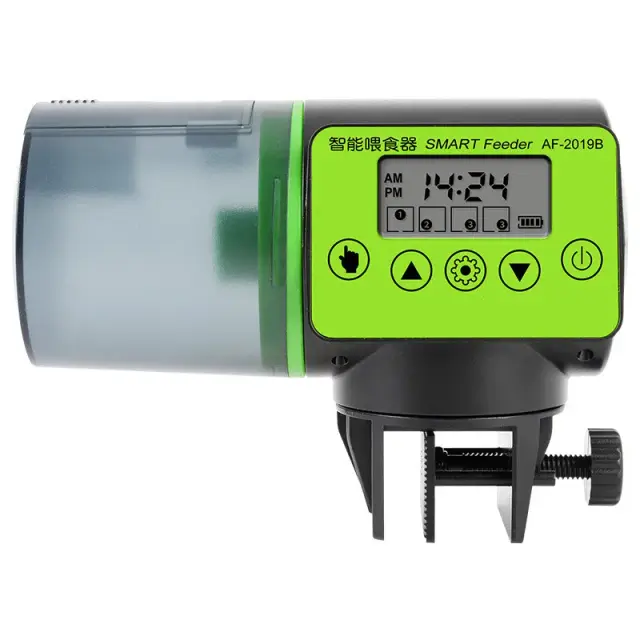 Alimentador Automático de Peixes com Temporizador Elétrico e Proteção à Prova d'Água para Aquários