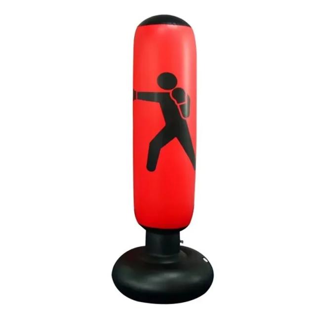 Saco de Boxe Inflável PVC 160cm Fitness Coluna de Perfuração Equipamento de Treinamento