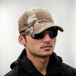 Boné de beisebol camuflado masculino com velcro, chapéu de sol respirável de verão para pesca, caminhadas, esportes ao ar livre, fácil para segurar óculos de sol, 1 peça - Image 3