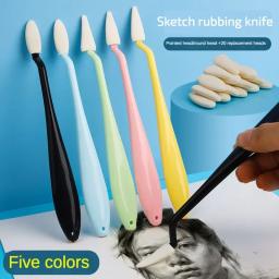 Conjunto de 2 cabeças de esponja para desenho e esboço, esponja redonda e afiada, pode ser lavada e limpa, ferramenta de arte - Image 3