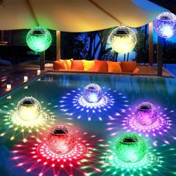 Impermeável LED Solar Power Luzes Flutuantes, Multi Color, Mudança de Lâmpada, Deriva de Água, Aquário, Lagoa, Piscina - Image 5