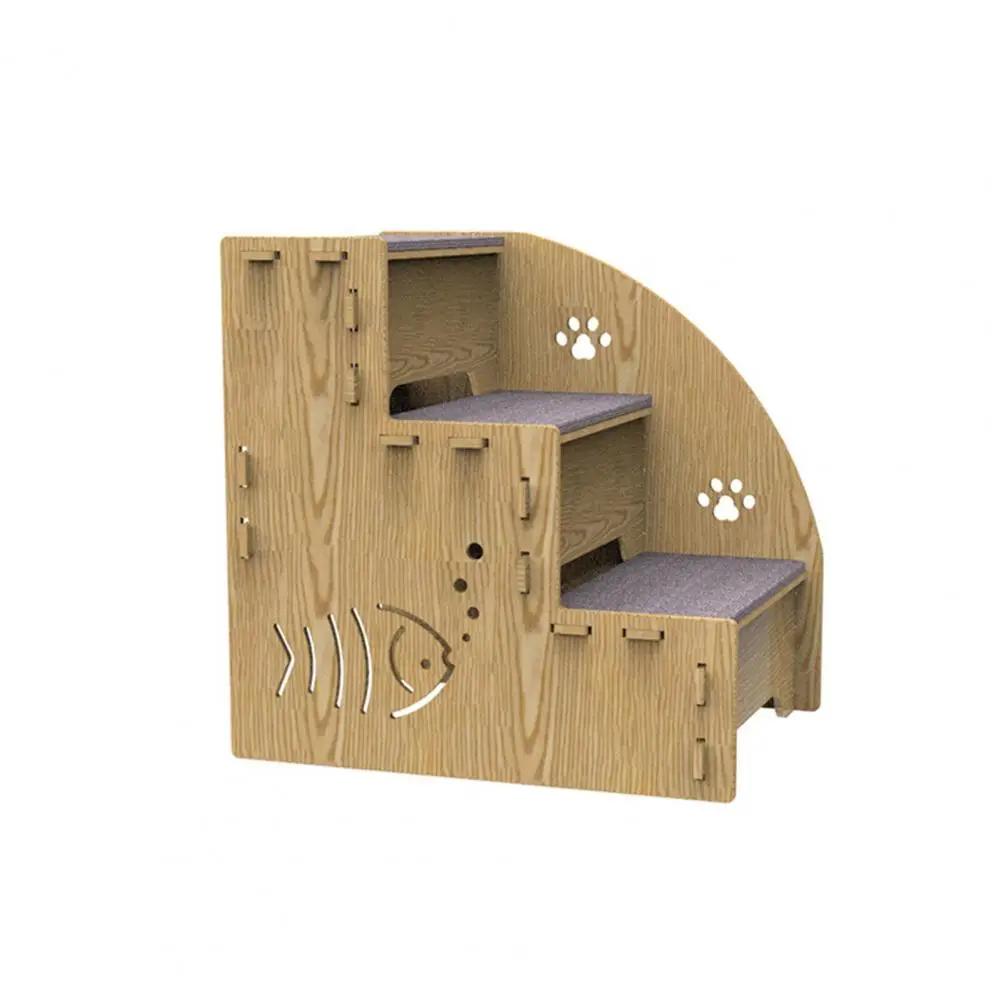 Desmontáveis pequenas escadas de estimação para cães e gatos, escada de três passos, fácil de instalar, fácil de instalar, ideal Pet Supplies - Image 1