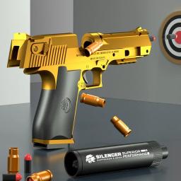 Sands Eagle Soft Gun para crianças, Pistola M1911, Glock Toy Pistola de bala simulada Revista de projeção - Image 3