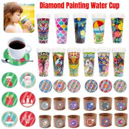 DIY diamante pintura água copo, mosaico coasters, caneca de água capa artesanal bordado arte, artesanato para crianças, presente - Image 1