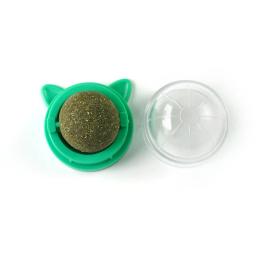 Gatos catnip gato brinquedo bola natural remoção gato grama trata para melhorar a digestão adesivo de parede zero coceira tratar saudável supplie - Image 5