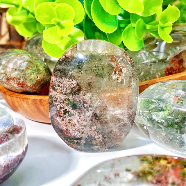 Jardim Natural de Palma de Cristal com Escultura de Cristal e Pedras Preciosas - Presente de Aniversário e Decoração Elegante
