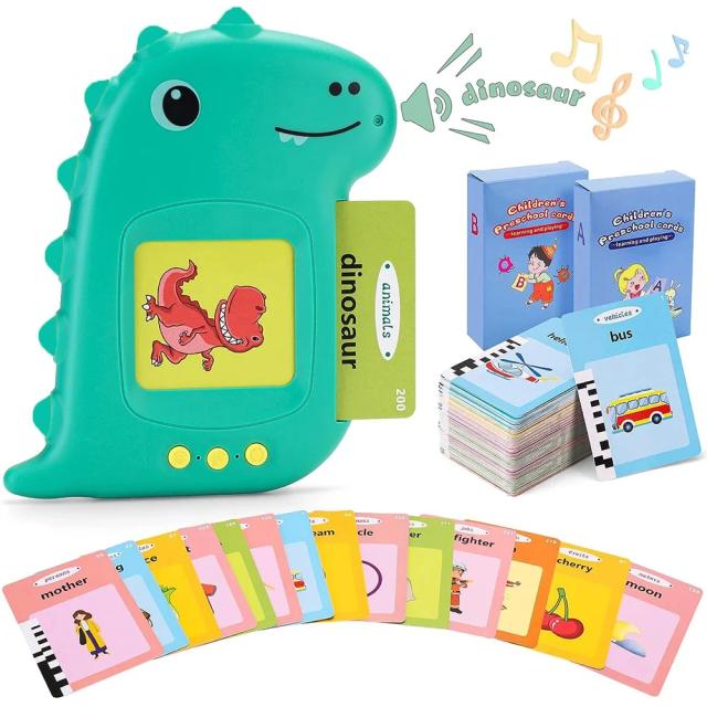 Máquina de Cartão Flash de Aprendizagem de Idiomas com Cartão de Livro de Áudio em Inglês para Educação Infantil