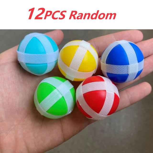 12 pçs Brinquedo Bola Pegajosa Infantil para Esportes ao Ar Livre Jogo Interativo Pai-Filho
