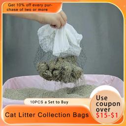 Filtro De Fezes De Gato Reutilizável, Mãos Livres, Pet Cat Excrement Liners com Rede De Filtro, Pet Higiênico Litter Box Liners, Pet Cleaning, 10Pcs - Image 1