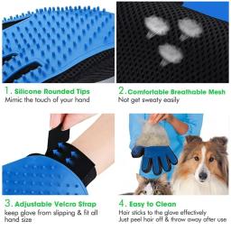 Dog Grooming Comb, Gatos e Dog Massage, Banho de limpeza e produtos de beleza, Household Items, Pet Depilação, Luvas Equipamento, 2pcs - Image 6