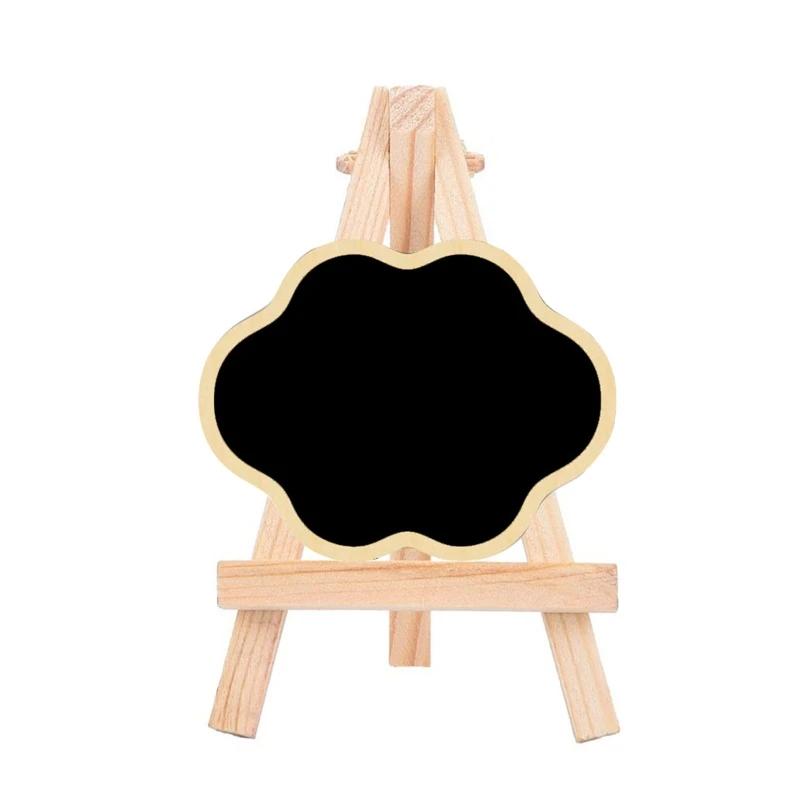 Placa de mensagem de mesa da etiqueta do nome do alimento para a festa de casamento mini sinal de quadro de madeira dobrável do cavalete - Image 1
