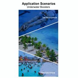 Scooter subaquática elétrica para natação ao ar livre, hélice de 3 lâminas, scooter subaquática, bicicleta para oceano e piscina, 2 velocidades, 300W - Image 3