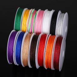 Colorido Nylon Macramé Corda Fio, trançado String, DIY Beading Jóias, Corda Cabo, Descobertas Pulseira, 3 Rolo, 10m por Rolo, 0.8mm - Image 3