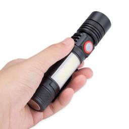 Xml cob led lanterna para caça e camping, lanterna magnética com 6 modos, tocha impermeável, foco zoom, 18650 - Image 3