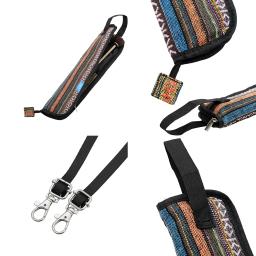 Drum Stick Bag Estilo Étnico Padrão Listrado Oxford Thicken Pano Handbag Alta capacidade Impermeável Tambor Backbag Percussão Peças - Image 6
