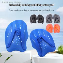 Pás De Treinamento De Natação, Pás De Mão, Mergulho, Luvas De Mergulho, Flipper De Barba, Esportes, Palma De Silicone, Alças Ajustáveis, Natação, 1 Par - Image 1