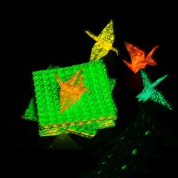 Luminous Origami Square Scrapbook Paper, Papel cartão de impressão de face única, Material de embrulho, Night Glow - Image 3