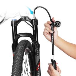 GIYO-Bomba de ar de alta pressão dobrável de bicicleta com alavanca e calibre, GS-02D, 300PSI, garfo e suspensão traseira, mountain bike - Image 3