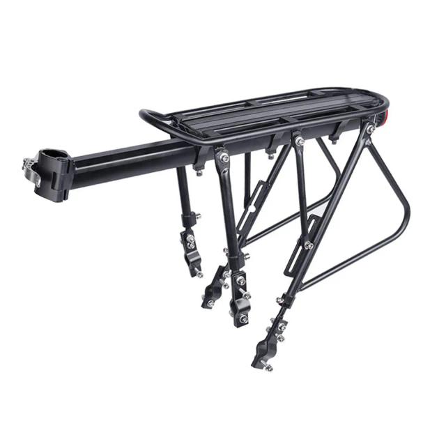 Transportador Universal de Bagagem para Bicicleta Traseiro, Rack Ajustável e Fácil de Instalar com Capacidade de 132-242 lbs para Bicicletas de Estrada