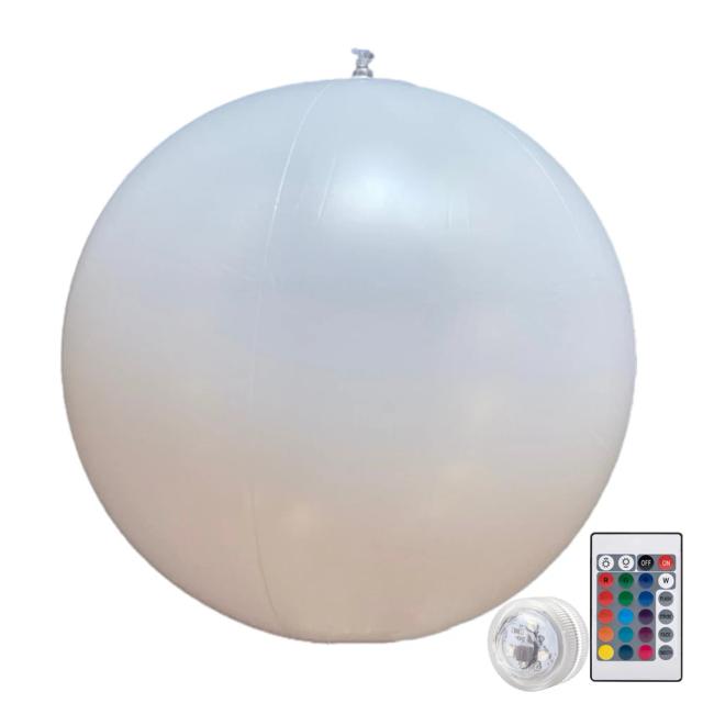 Bola Bouncy Luminosa com Controle Remoto e LED Brilhante em 16 Cores para Decoração de Festas e Praia Inflável