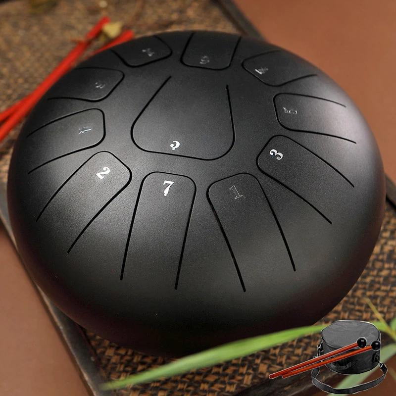 Hluru-aço língua tambor, tambor etéreo para iniciantes, percussão de Tom, Handpan Tang, 8 ", 11 notas, chave F - Image 1
