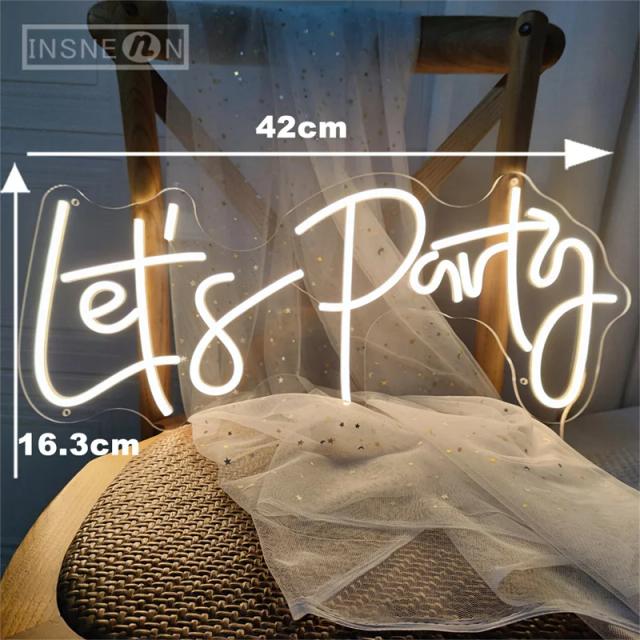 Sinal de Néon LED Decorativo para Festas, Casamentos e Ambientes Estéticos com Alimentação USB