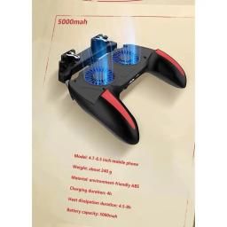 H10 Dual Fan Cooler Gamepad, semicondutor, radiador do telefone móvel, controlador de jogo, velocidade ajustável, refrigerando Gamepad - Image 5
