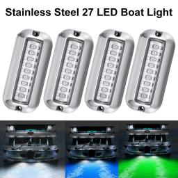 27 led de aço inoxidável luz navegação marinha 50w pontão subaquático para barco ip68 à prova dip68 água iate navio pesca noite lâmpada - Image 1