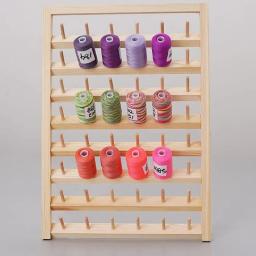 Caixa De Armazenamento De Linha De Costura De Madeira, Spool Yarn Holder, Home Bordado Folding Frame, Organizador de Rack de Tamanho Múltiplo - Image 2