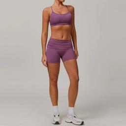 Roupas de yoga 2 peças agasalho feminino atlético wear pilates terno de fitness ginásio treino push up roupas sutiã esportivo leggings terno - Image 6