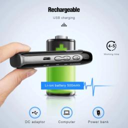 RETEKESS-Mini Rádio de Bolso com Display Retroiluminado para Idosos, Receptor MP3 Portátil, Estéreo Digital, Apoio Cartão TF, FM, AM, PR12 - Image 6