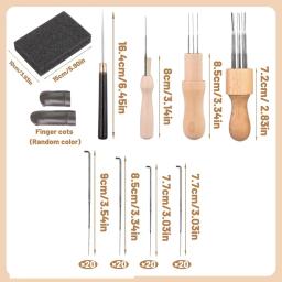 Agulha feltragem ferramentas conjunto para artesanato DIY, suprimentos kit, 4 tamanhos, 128 pcs - Image 6